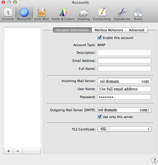 set up mail server for nyu email account on a mac os?