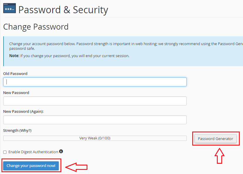 How to Change the Password of an E-mail Account - eukhost
